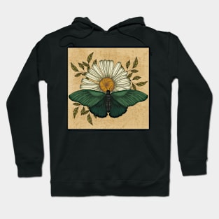 Green Butterfly on Daisy Hoodie